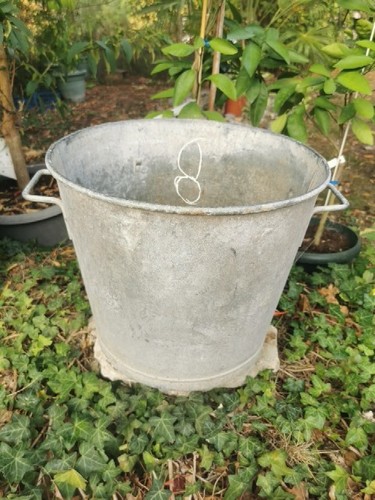 Bassine zinc non percé - non, panier