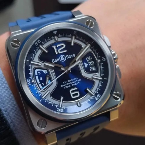Bell ross acier bleu - ross, br-x3
