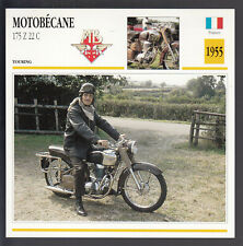 1955 Motobecane 175 Z 22 C France Motorcycle Photo Spec Sheet Info Stat Card