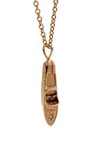 14k Rose Gold Riva Style Speed Boat Diamond Pendant