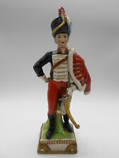 23,5 Cm GRANDE FIGURINE NAPOLÉONIENNE " HUSSARD " EN PORCELAINE ALLEMANDE