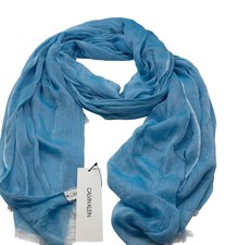 Calvin Klein Chambray Woven Scarf, Ocean Blue, OS