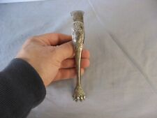 Pretty Antique 19th Silverware Sugar Clamp Lion's Claw Diamond Punch