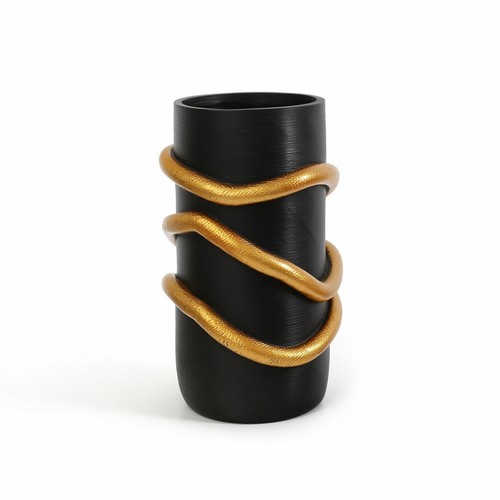 Vase avec serpent sculptural - avec,