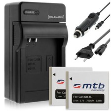 2x Batteries NB-4L + Chargeur