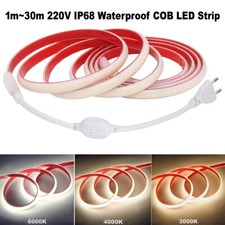 220V Ruban LED COB Néons Lumière IP68 Étanche intérieure et extérieure Décorer