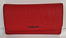 CALVIN KLEIN Womens Large Wallet Blush  Card Slots Change Pouch 7.5" x 3.5"