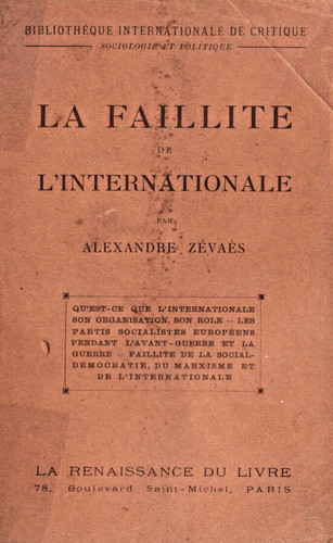 Alexandre zevaes la faillite - -,