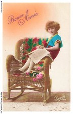 ASJP6-0328-GIRL - Happy New Year - girl in a chair