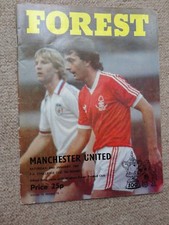 Programmes football NOTTINGHAM FOREST v manchester utd FA CUP 24 janvier 1981