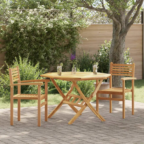 Chaise marron bois teck - bois,