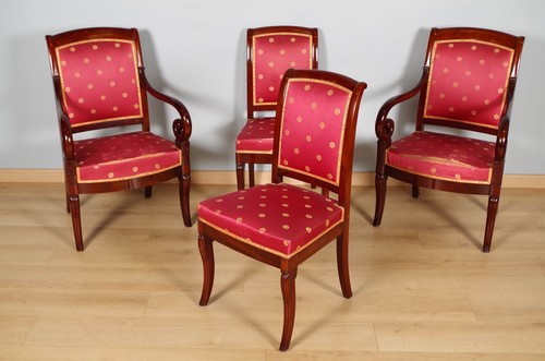 Paire fauteuils de - et,