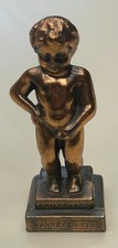 Witty Cheeky SM Bruxelles (Boy of Brussels) Manneken Pis Cast Metal Figurine EX