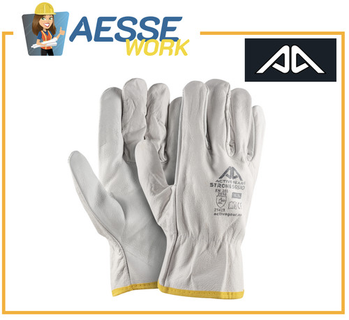 Paire gants en cuir fleur - paire,