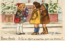 Happy New Year I gave her this coat for her strange dog illustrated Idrac 