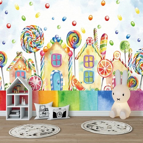Papier peint motif bombons - papier,