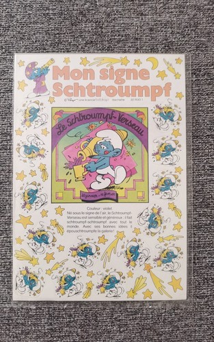 Peyo mon signe - signe, schtroumpf