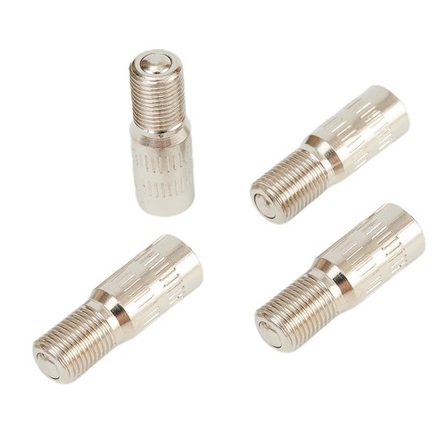 Chrome pneu valve - 4x,