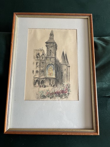 Gravure ancienne tour l - ancienne,