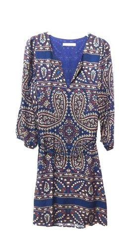 Robe chemins blancs bleu - robe,