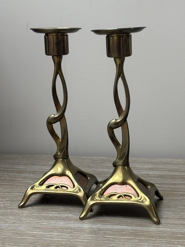 Paire rare bougeoirs en - rare,