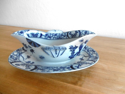 Sauciere faience gien decor - faience,