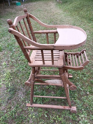 Ancienne chaise haute bebe - haute,