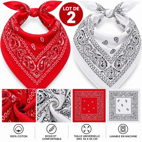Pack lot bandanas rouge - lot,