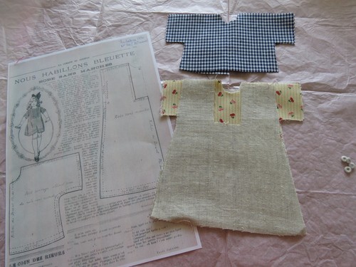 Kit vêtement poupée bleuette - kit,