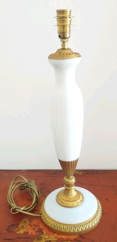Lampe verre opaline blanche - verre,