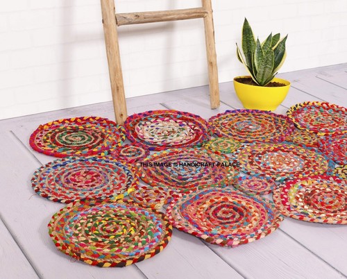 Tapis rond coton tressé - rond,