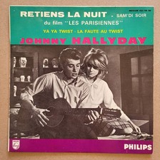 D- Johnny Hallyday  Retiens La Nuit  RARE EP 45T Fra  BANDEAU VIOLET Label VERT
