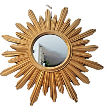 Miroir doré soleil ,Italie,1960-70, vintage