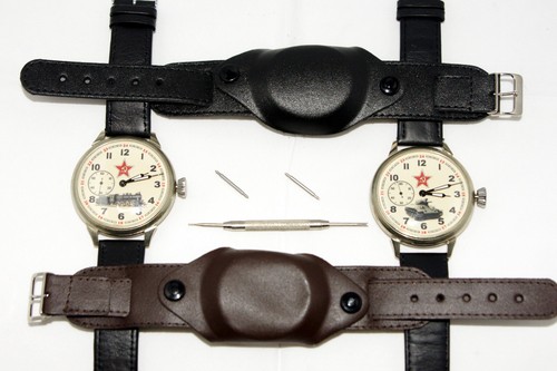 Bracelet montre cuir - bracelet,