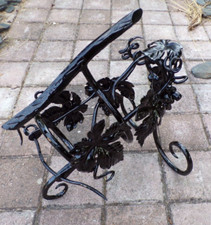 Porte vin bouteille fer forgé