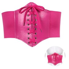 Ceinture Corset Élastique Corset Corset Serre Taille Cuir Ajustable pour Dame...