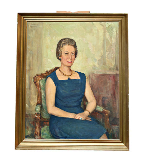 Portrait une dame robe - en,