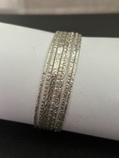 Très Belle Bracelet Semainier en Argent Massif