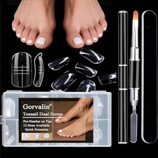 Kit de Formes d’Ongles en Poly Gel pour orteils - 150 Pcs de Moulages Réutili...