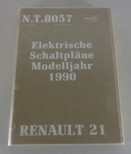 Workshop Manual Electrical Wiring Diagrams Renault 21 / R21 Model Year 1990