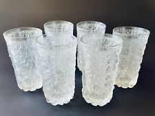 Verres Long Drink En Cristal Massif Charlottehütte GOEBEL Écorce 1970