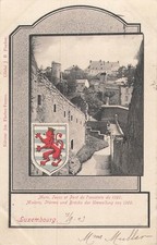 CP LUXEMBOURG WALLS TOWERS ENCLOSURE BRIDGE OF 1360 - COAT OF ARMS - 81885