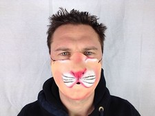 Drôle Demi Visage Masque Chat