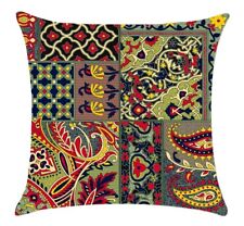 Coussin Housse Chenille Coton Cachemire,Floral & Géométrique Motif Pour Sofa Lit