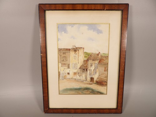 Aquarelle ancienne paysage - ancienne,