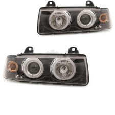 Kit De Phare Pour BMW E36 92-98 4 Portes Clair/Noir CCFL Angel Eyes 1038859