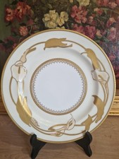 Rare Assiette Incrustation Or