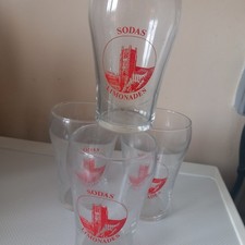lot 4 verres limonade soda