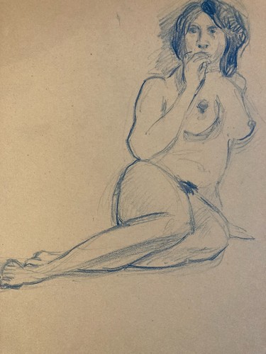 Ancien beau dessin - dessin, nue