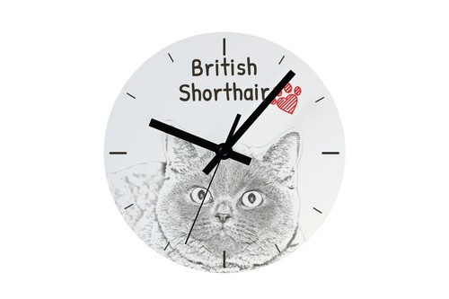 British shorthair horloge avec - horloge,